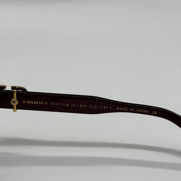 NEW V-GOLDCUT VLS-114B VALENTINO SUNGLASSES BORDEAUX CAT EYE EYEWEAR VALENTINO - Picture 12 of 13